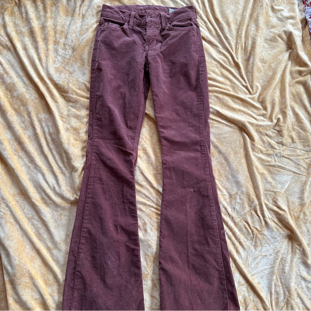 Pistola Denim Size 24 Flare Leg Corduroys Frayed Edges